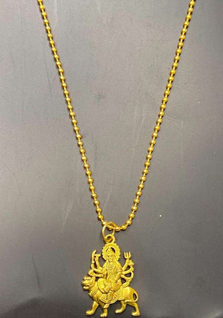 Gold-Plated Contemporary Pendants with Chains for Men & Women | Traditional Temple Jewellery for Wedding & Festive Wear | Festive Gift - Indya
