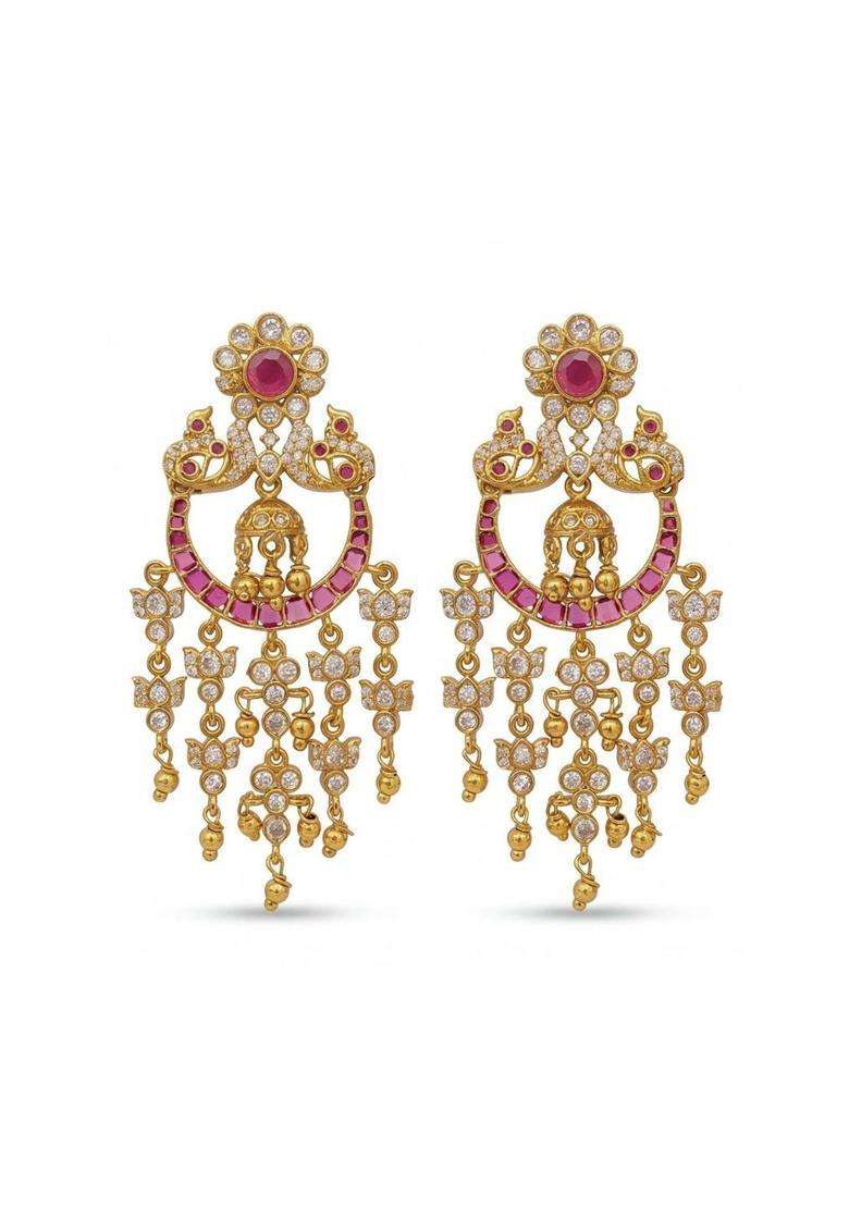 Crescent Shaped Chandbalis Earrings for Women | Traditional Temple Jewellery for Wedding & Festive Wear | Gift for Her - Indya