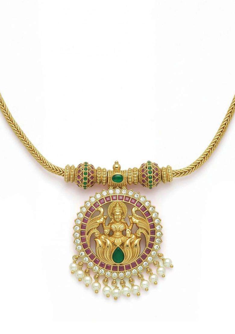 Temple Pearl Necklace and Earrings for Women | Traditional Temple Jewellery for Wedding & Festive Wear | Gift for Her - Indya