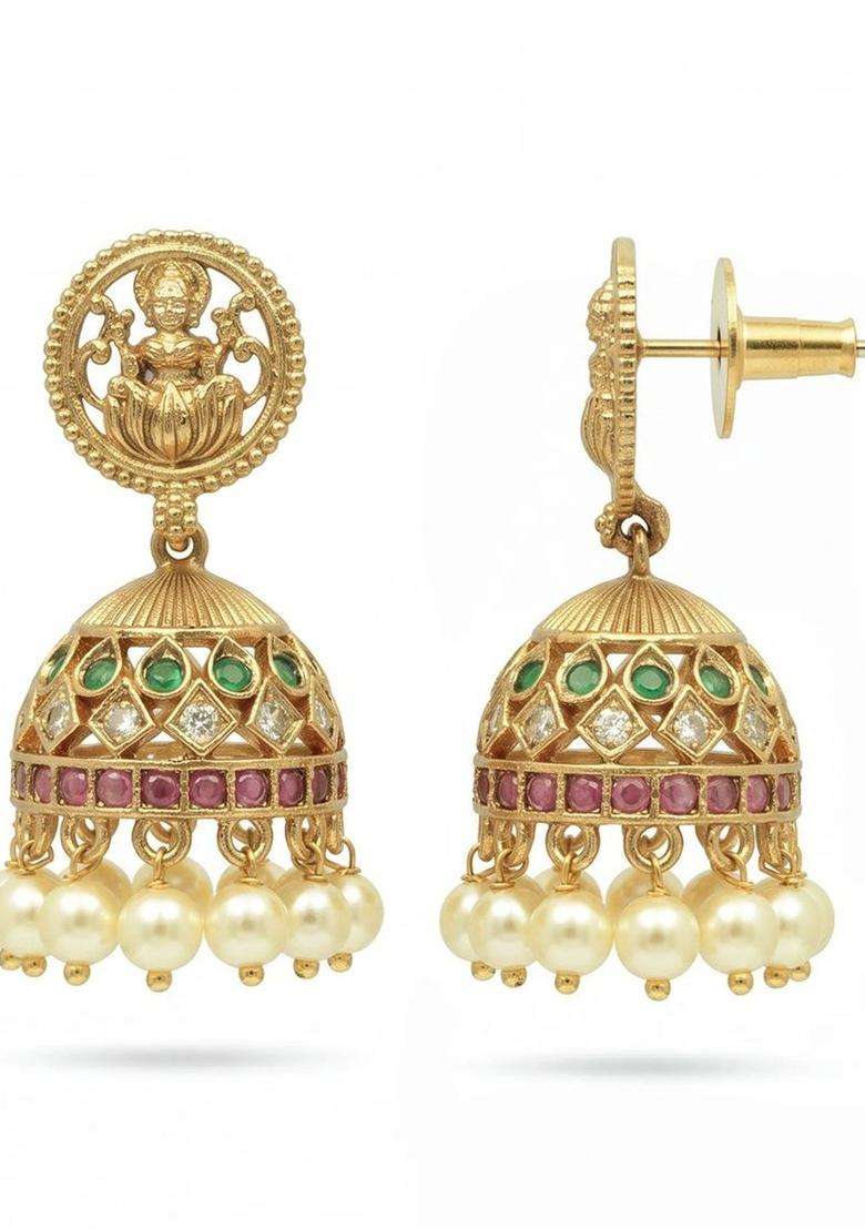 Temple Pearl Necklace and Earrings for Women | Traditional Temple Jewellery for Wedding & Festive Wear | Gift for Her - Indya