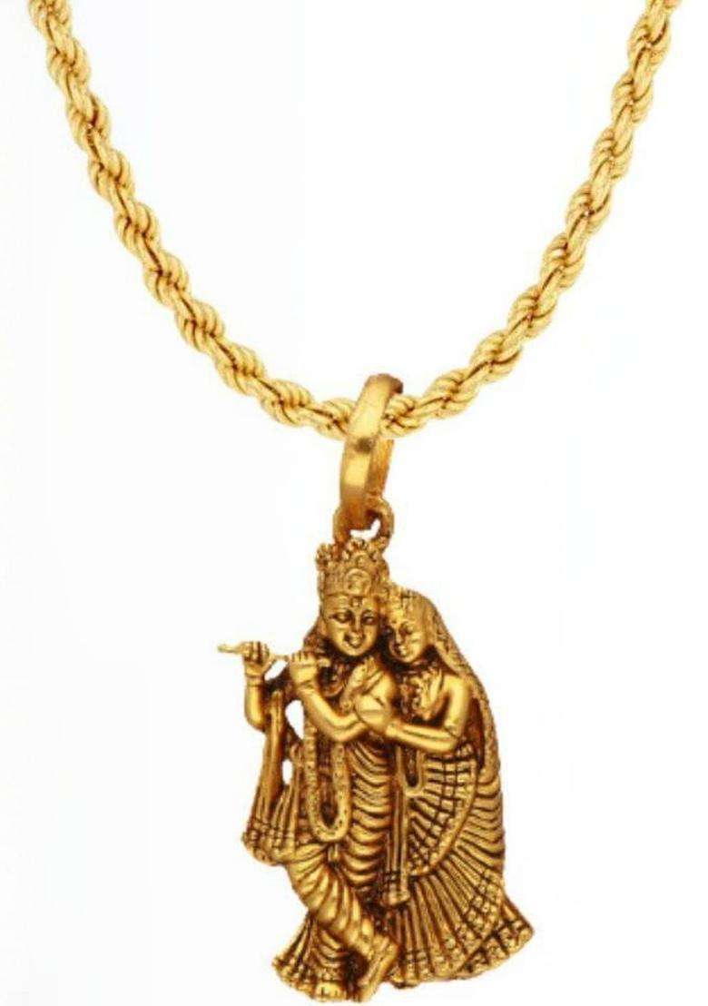 Quirky Temple Pendant with Chain for Men & Women | Traditional Temple Jewellery for Wedding & Festive Wear | Festive Gift - Indya