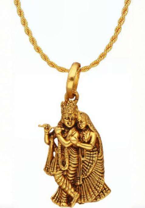 Quirky Temple Pendant with Chain for Men & Women | Traditional Temple Jewellery for Wedding & Festive Wear | Festive Gift