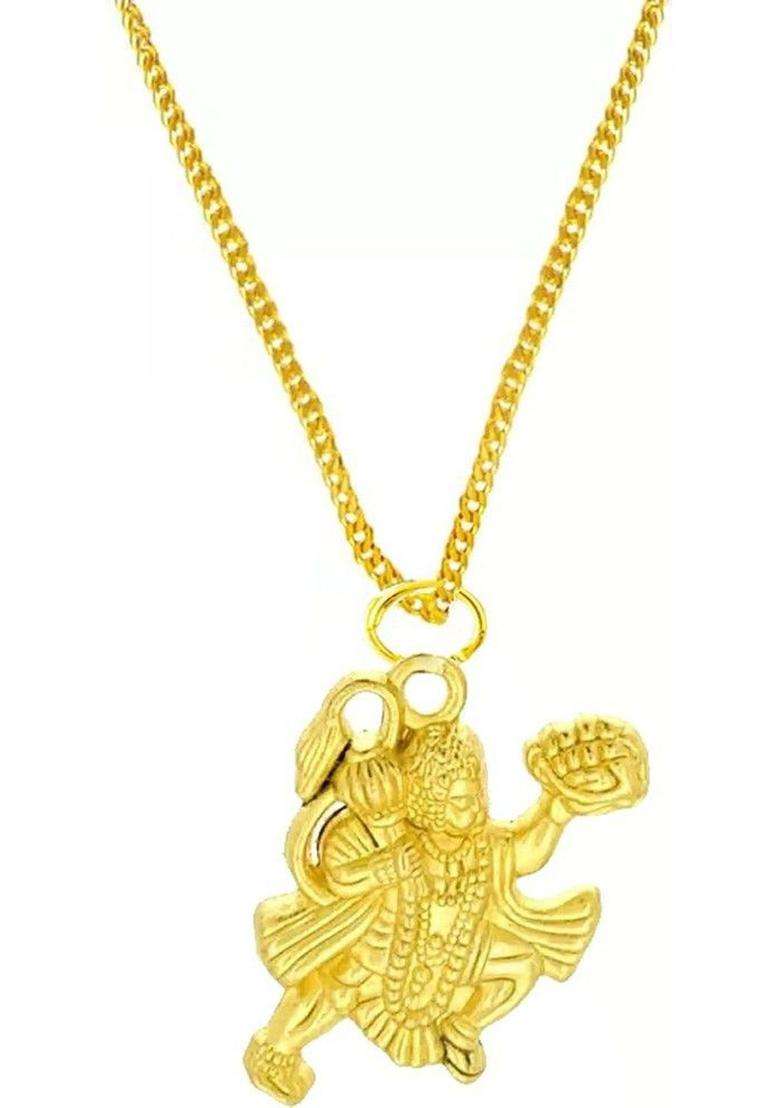 Gold-Plated Geometric Pendants with Chains for Women | Traditional Temple Jewellery for Wedding & Festive Wear | Gift for Her - Indya