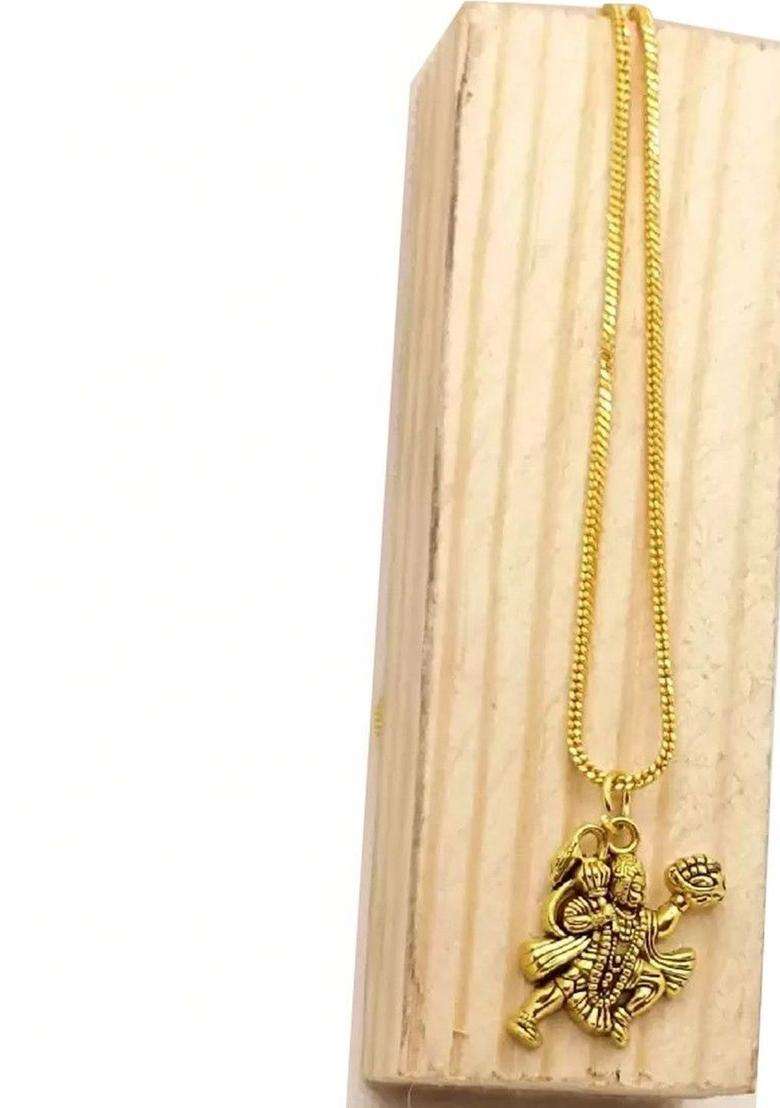 Gold-Plated Geometric Pendants with Chains for Women | Traditional Temple Jewellery for Wedding & Festive Wear | Gift for Her - Indya