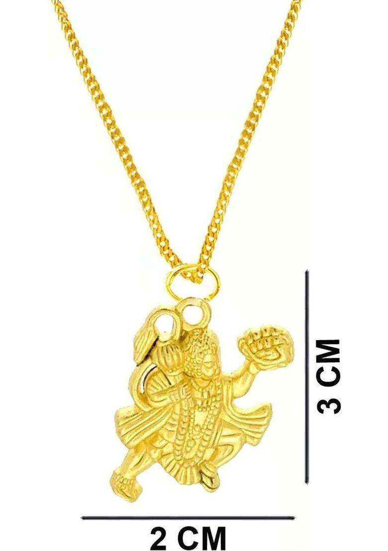 Gold-Plated Geometric Pendants with Chains for Women | Traditional Temple Jewellery for Wedding & Festive Wear | Gift for Her - Indya