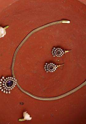 Gold-Plated Stone-Studded & Beaded Jewellery Set for Women | Traditional Temple Jewellery for Wedding & Festive Wear | Gift for Her