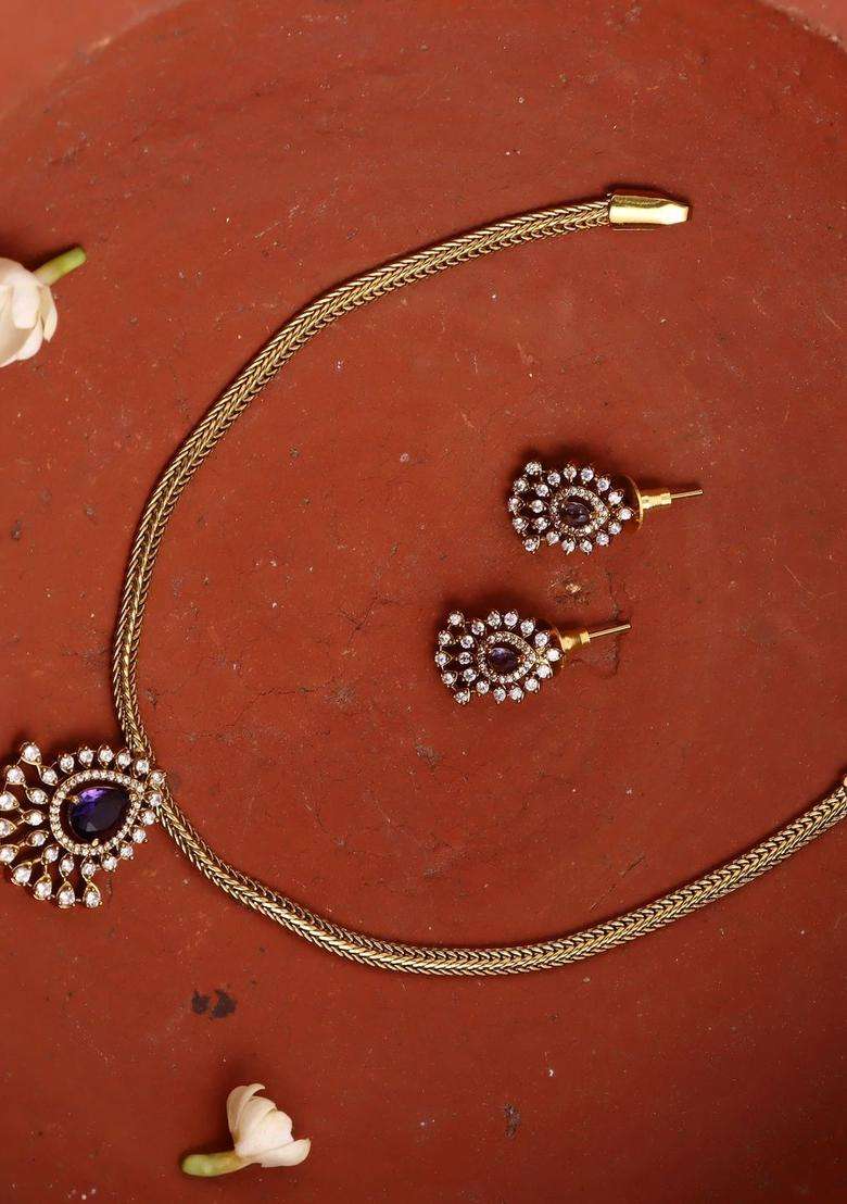 Gold-Plated Stone-Studded & Beaded Jewellery Set for Women | Traditional Temple Jewellery for Wedding & Festive Wear | Gift for Her - Indya
