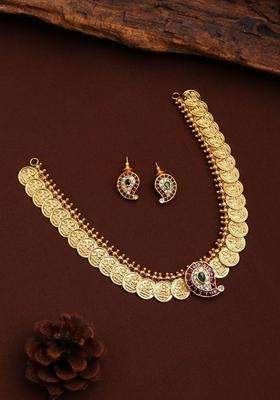 Gold-Plated Goddess Coin Manga Choker for Women | Traditional Temple Jewellery for Wedding & Festive Wear | Gift for Her