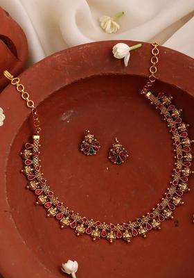 Gold-Plated Goddess Choker Set for Women | Traditional Temple Jewellery for Wedding & Festive Wear | Gift for Her
