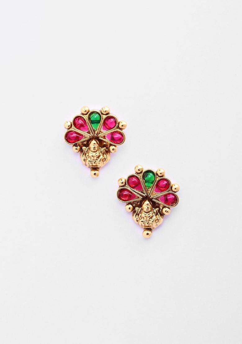 Gold-Plated Goddess Choker Set for Women | Traditional Temple Jewellery for Wedding & Festive Wear | Gift for Her - Indya