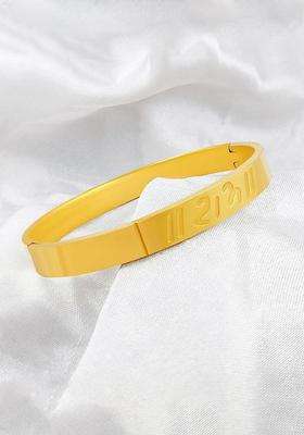 Gold-Plated Stainless Steel Bangle-Style Bracelet for Men & Women | Stylish Party & Everyday Wear | Festive Gift