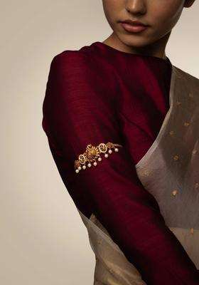 Temple Gold-Plated Armlet Bracelet for Women | Traditional Temple Jewellery for Wedding & Festive Wear | Gift for Her