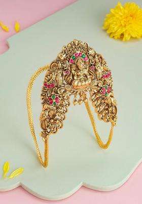 Temple Gold-Plated Armlet Bracelet for Women | Traditional Temple Jewellery for Wedding & Festive Wear | Gift for Her
