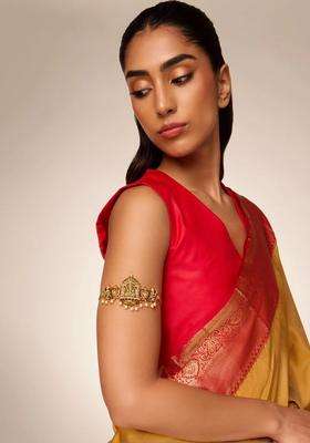 Temple Gold-Plated Armlet Bracelet for Women | Traditional Temple Jewellery for Wedding & Festive Wear | Gift for Her