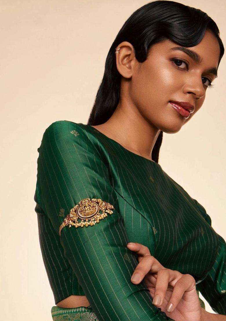 Temple Gold-Plated Armlet Bracelet for Women | Traditional Temple Jewellery for Wedding & Festive Wear | Gift for Her - Indya