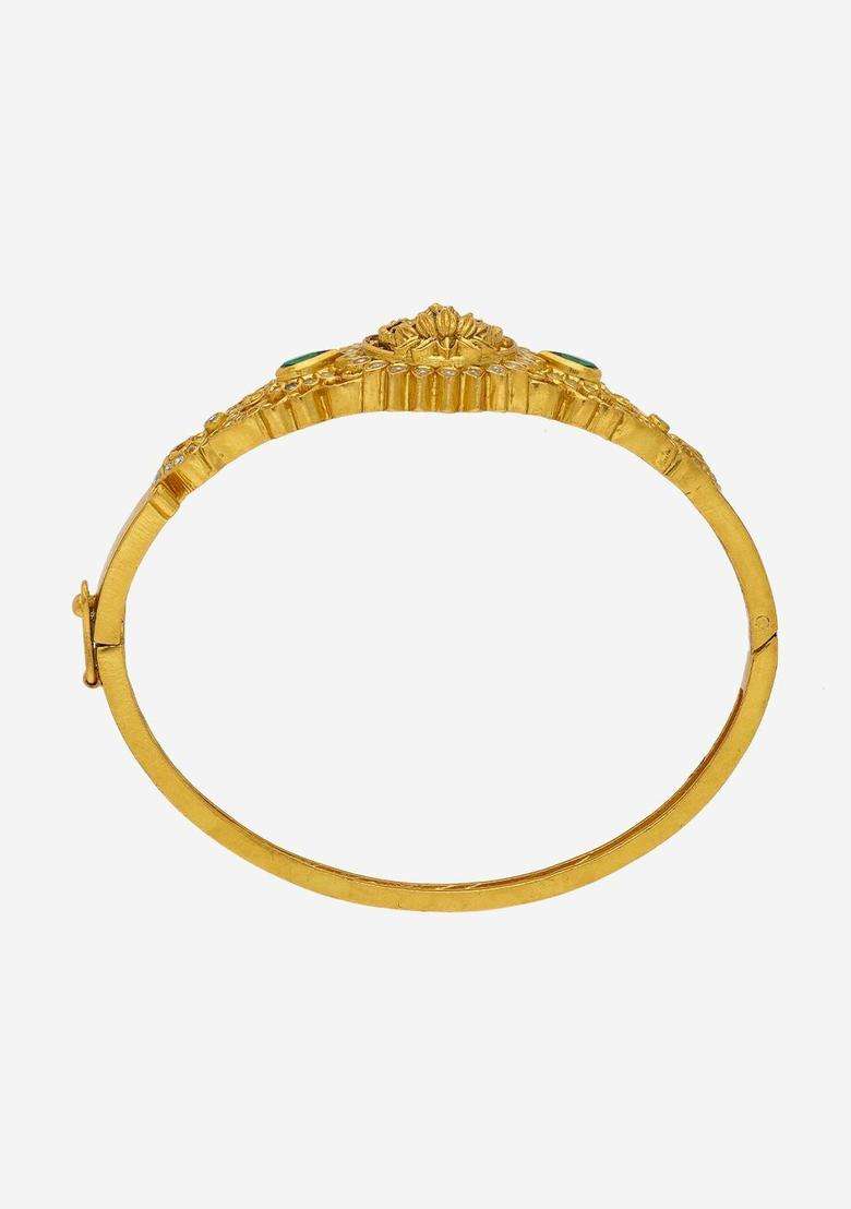Oxidised Temple Silver Kada for Women | Traditional Temple Jewellery for Wedding & Festive Wear | Gift for Her - Indya