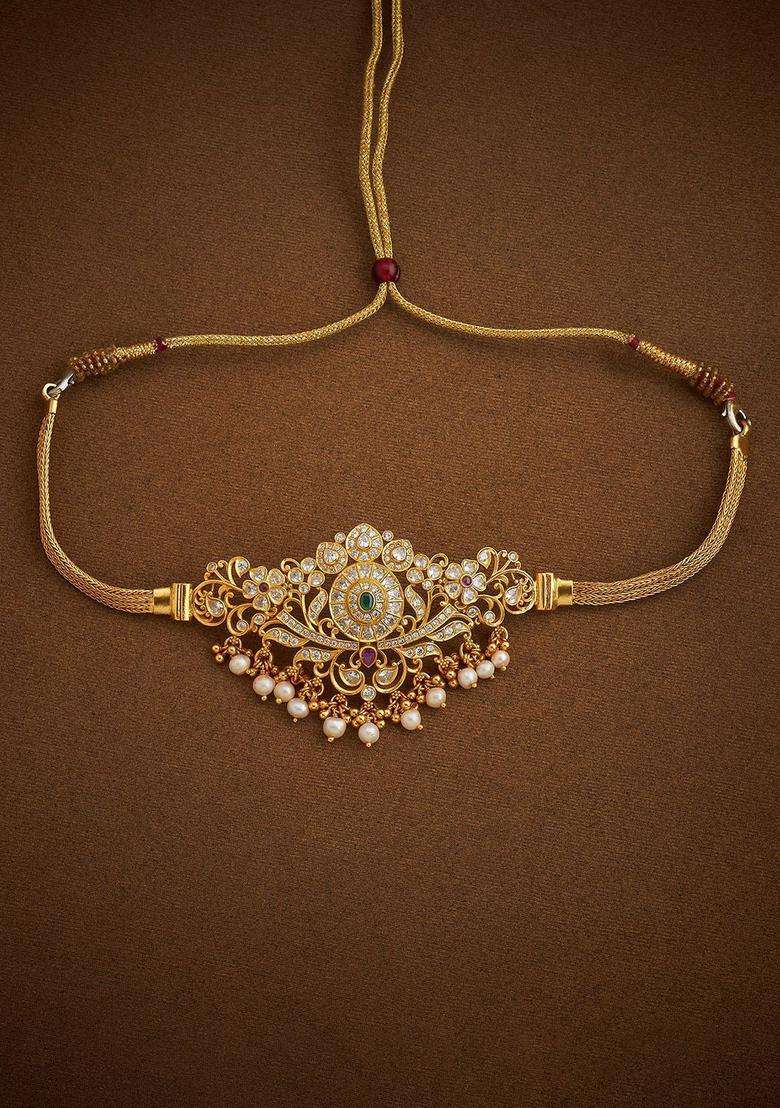 92.5 Pure Silver Gold-Plated Temple Armlet Bracelet for Women | Traditional Temple Jewellery for Wedding & Festive Wear | Gift for Her - Indya