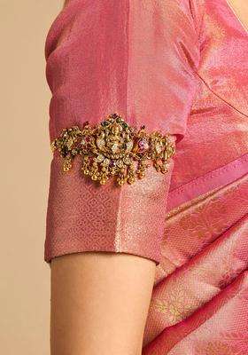 92.5 Pure Silver Temple Gold-Plated Armlet Bracelet for Women | Traditional Temple Jewellery for Wedding & Festive Wear | Gift for Her