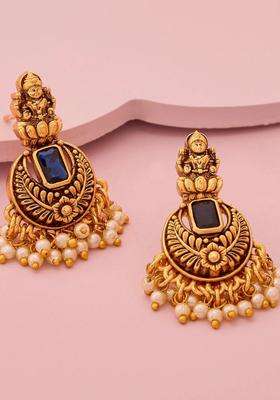 Gold-Plated Circular Drop Earrings for Women | Traditional Temple Jewellery for Wedding & Festive Wear | Gift for Her