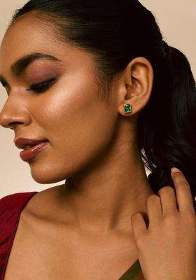 Temple Kushals Gold-Plated Studs for Women | Traditional Temple Jewellery for Wedding & Festive Wear | Gift for Her