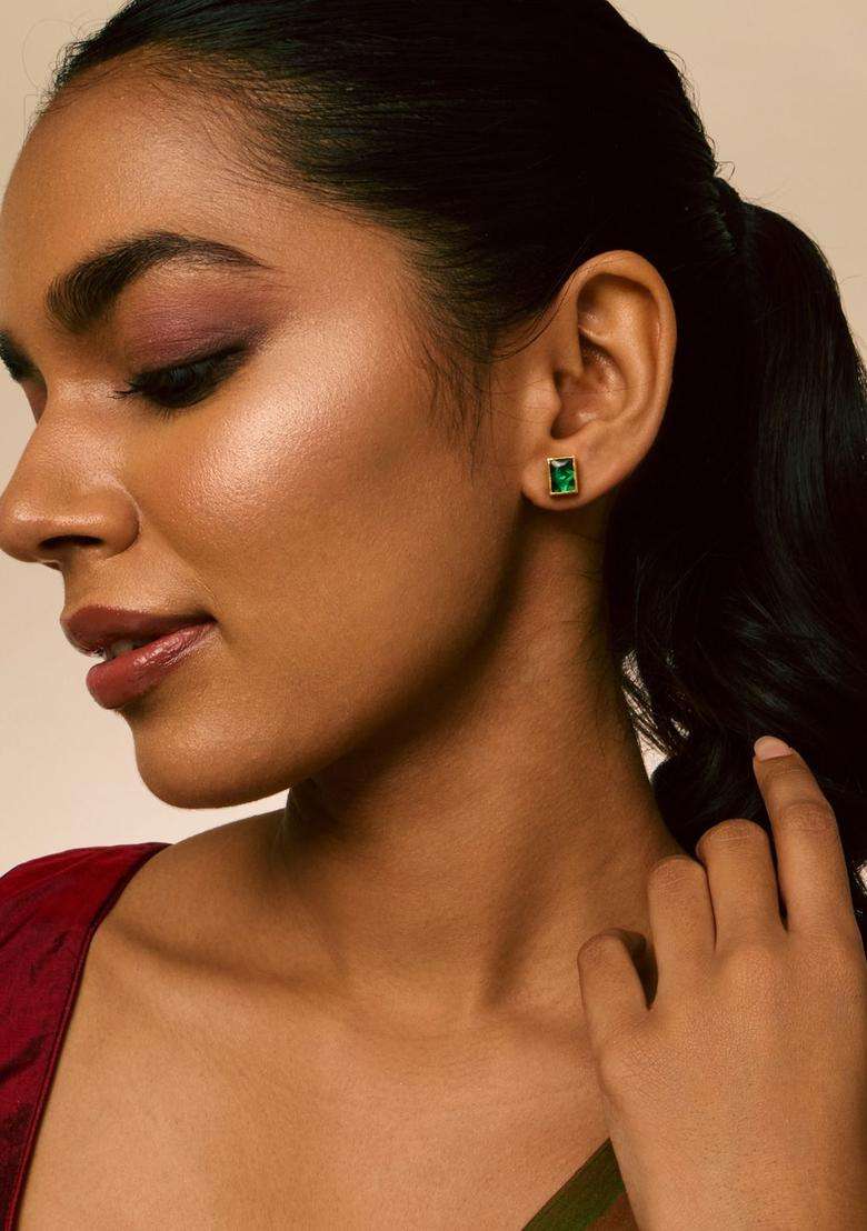 Temple Kushals Gold-Plated Studs for Women | Traditional Temple Jewellery for Wedding & Festive Wear | Gift for Her - Indya
