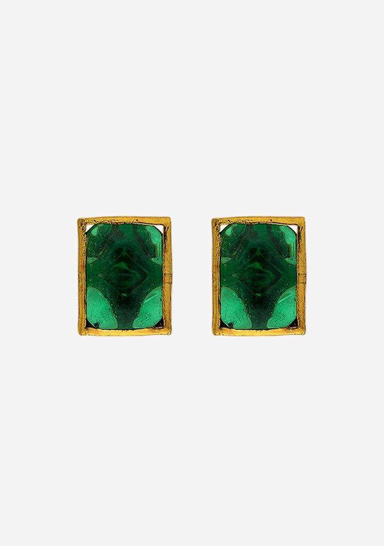 Temple Kushals Gold-Plated Studs for Women | Traditional Temple Jewellery for Wedding & Festive Wear | Gift for Her - Indya