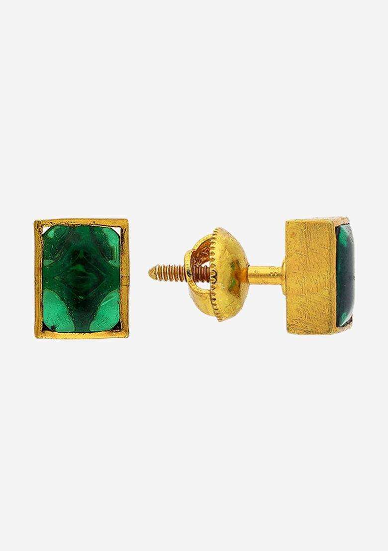 Temple Kushals Gold-Plated Studs for Women | Traditional Temple Jewellery for Wedding & Festive Wear | Gift for Her - Indya