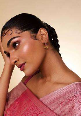 Gold-Plated Teardrop Shaped Drop Earrings for Women | Traditional Temple Jewellery for Wedding & Festive Wear | Gift for Her