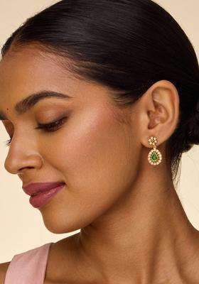 Temple Kushals Gold-Plated Studs for Women | Traditional Temple Jewellery for Wedding & Festive Wear | Gift for Her