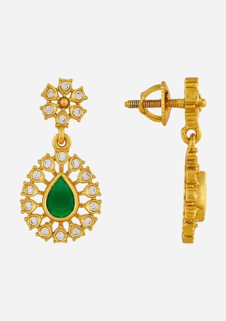 Temple Kushals Gold-Plated Studs for Women | Traditional Temple Jewellery for Wedding & Festive Wear | Gift for Her - Indya