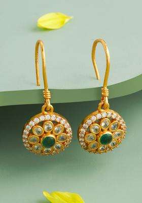 Temple Kushals Gold-Plated Drop Earrings for Women | Traditional Temple Jewellery for Wedding & Festive Wear | Gift for Her