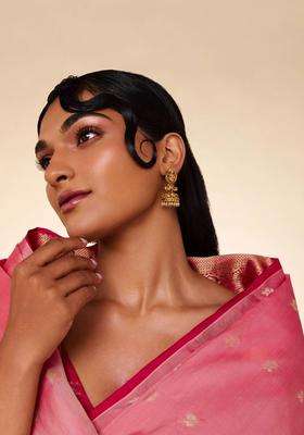Gold-Plated Circular Jhumkas Earrings for Women | Traditional Temple Jewellery for Wedding & Festive Wear | Gift for Her