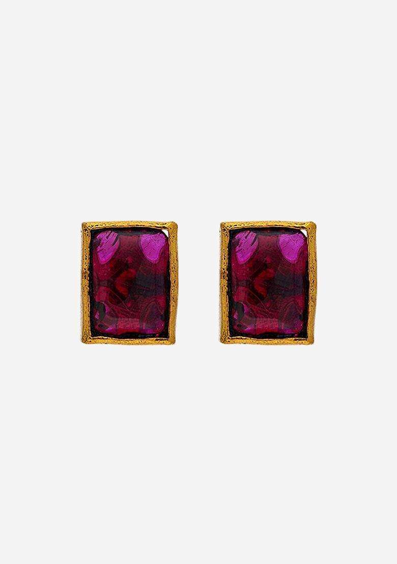 Temple Kushals Gold-Plated Studs for Women | Traditional Temple Jewellery for Wedding & Festive Wear | Gift for Her - Indya