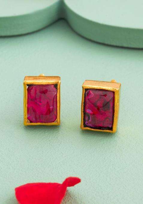 Temple Kushals Gold-Plated Studs for Women | Traditional Temple Jewellery for Wedding & Festive Wear | Gift for Her