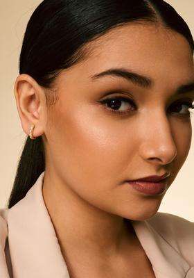 Zircon Kushals Gold-Plated Circular Hoop Earrings for Women | Stylish Party & Everyday Wear | Gift for Her