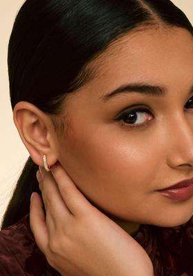 Zircon Kushals Gold-Plated Circular Hoop Earrings for Women | Stylish Party & Everyday Wear | Gift for Her