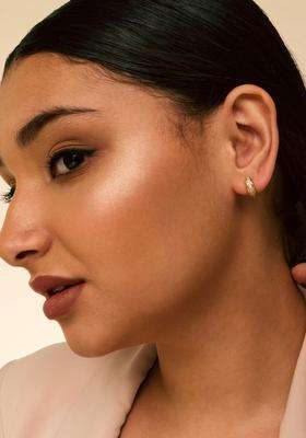 Zircon Kushals Gold-Plated Circular Hoop Earrings for Women | Stylish Party & Everyday Wear | Gift for Her