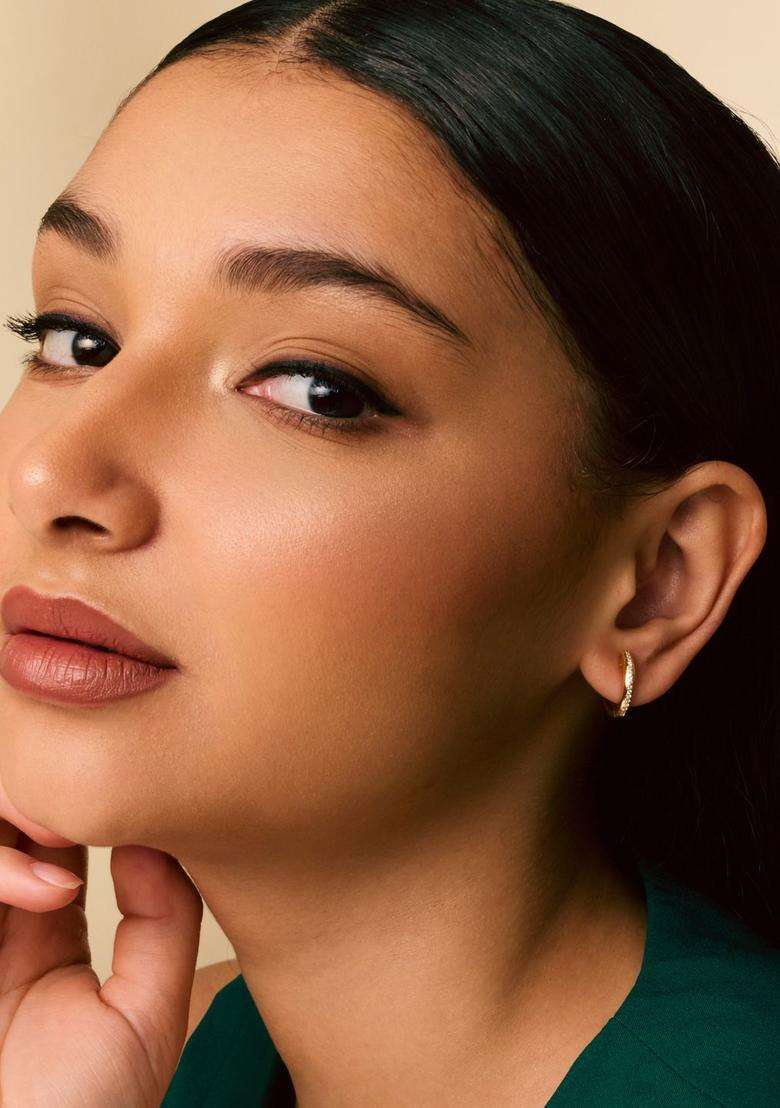 Zircon Kushals Gold-Plated Circular Hoop Earrings for Women | Stylish Party & Everyday Wear | Gift for Her - Indya