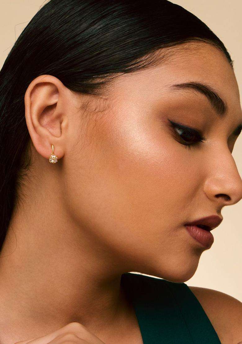 Zircon Kushals Gold-Plated Drop Earrings for Women | Stylish Party & Everyday Wear | Gift for Her - Indya