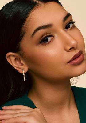 Zircon Kushals Gold-Plated Drop Earrings for Women | Stylish Party & Everyday Wear | Gift for Her