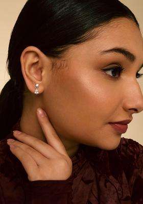 Zircon Rhodium Rhodium-Plated Drop Earrings for Women | Stylish Party & Everyday Wear | Gift for Her