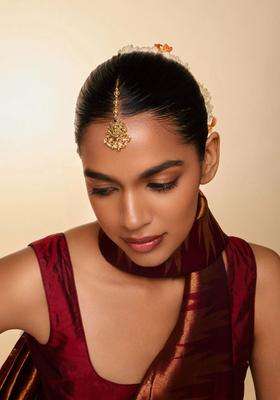 Gold-Plated Maang Tikka Head Jewellery for Women | Traditional Temple Jewellery for Wedding & Festive Wear | Gift for Her