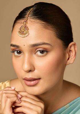 Gold-Plated Maang Tikka Head Jewellery for Women | Traditional Temple Jewellery for Wedding & Festive Wear | Gift for Her