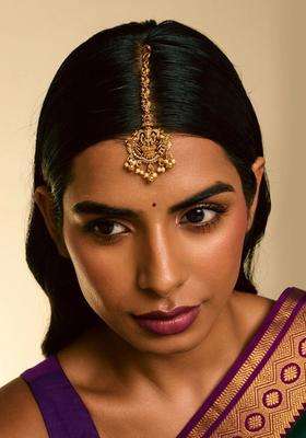Gold-Plated Maang Tikka Head Jewellery for Women | Traditional Temple Jewellery for Wedding & Festive Wear | Gift for Her