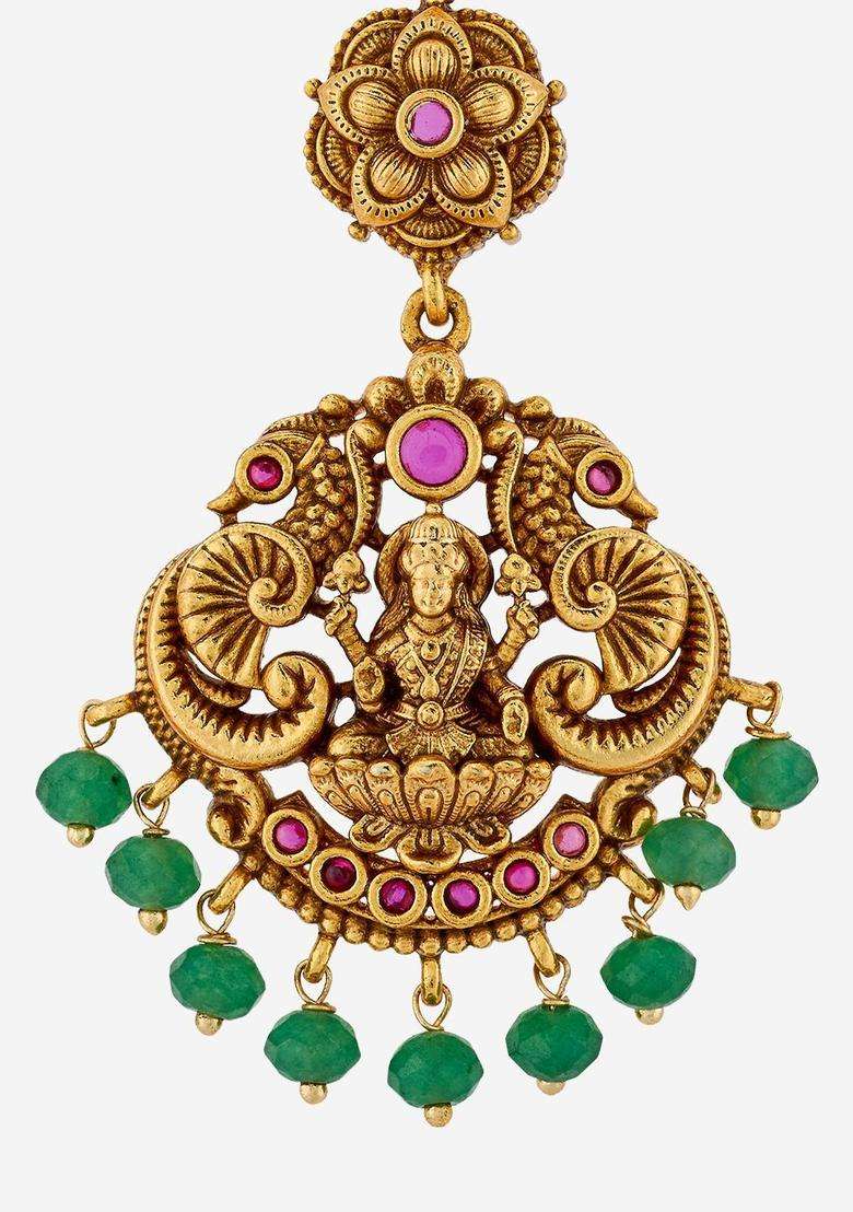 Gold-Plated Maang Tikka Head Jewellery for Women | Traditional Temple Jewellery for Wedding & Festive Wear | Gift for Her - Indya