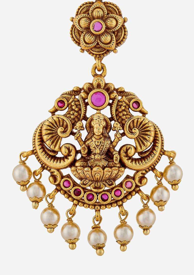 Gold-Plated Maang Tikka Head Jewellery for Women | Traditional Temple Jewellery for Wedding & Festive Wear | Gift for Her - Indya