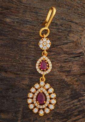 Embellished Bridal 92.5 Gold-Plated Maang Tikka for Women | Traditional Temple Jewellery for Wedding & Festive Wear | Gift for Her