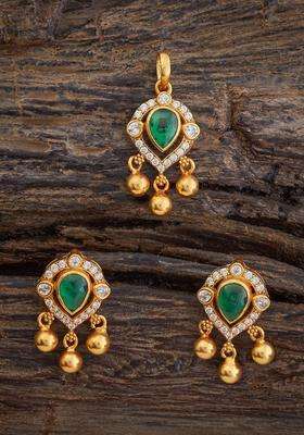 Gold-Plated Embellished Bridal 92.5 Silver Temple Jewellery Set for Women | Traditional Temple Jewellery for Wedding & Festive Wear | Gift for Her