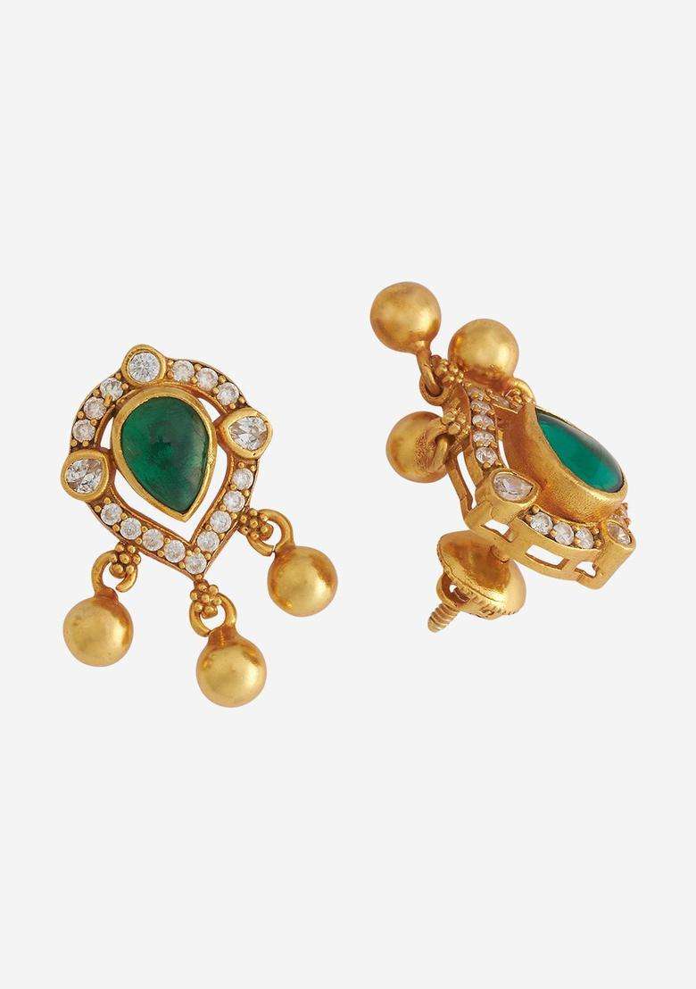 Gold-Plated Embellished Bridal 92.5 Silver Temple Jewellery Set for Women | Traditional Temple Jewellery for Wedding & Festive Wear | Gift for Her - Indya