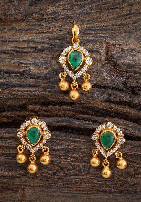 Gold-Plated Embellished Bridal 92.5 Silver Temple Jewellery Set for Women | Traditional Temple Jewellery for Wedding & Festive Wear | Gift for Her